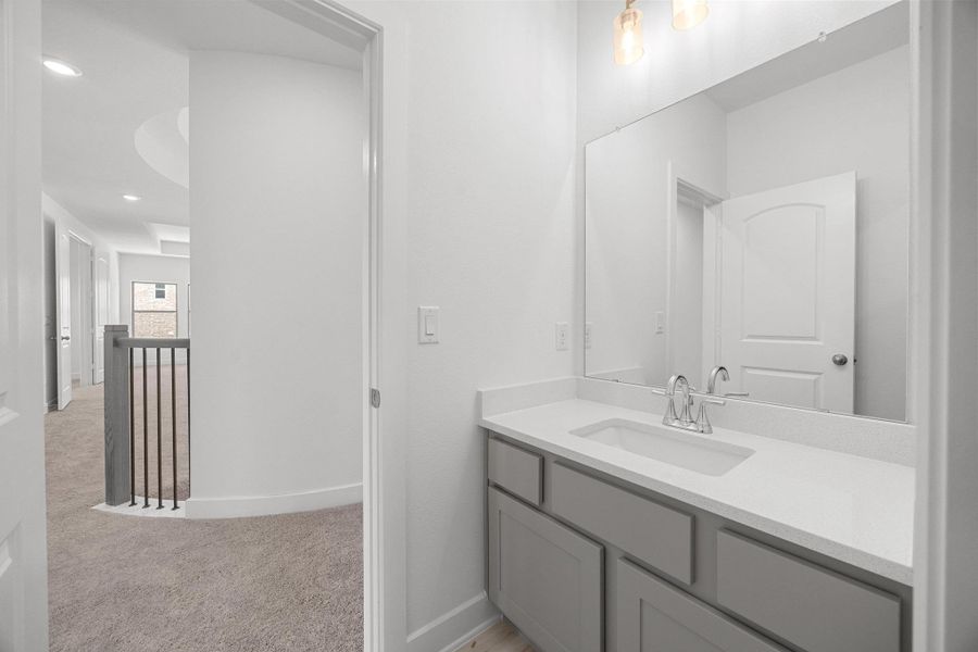 Furnished interior view inside a new home in Lakeside at Tessera - 60', Lago Vista (Image 8). Furnished interior view inside a new home in Lakeside at Tessera - 60', Lago Vista (Image 8).