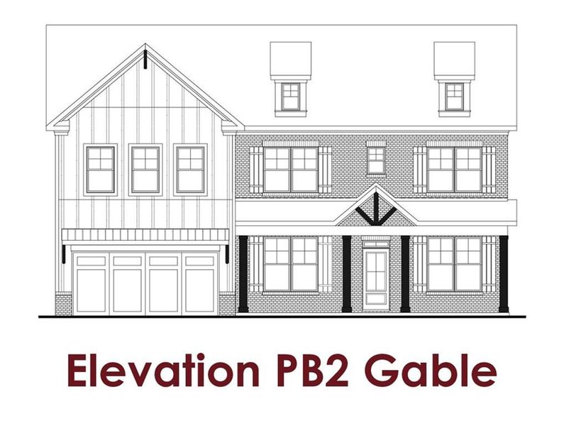 Front exterior of a new home in Rosewood Lake Estates, Hoschton, GA, highlighting curb appeal (Image 86).