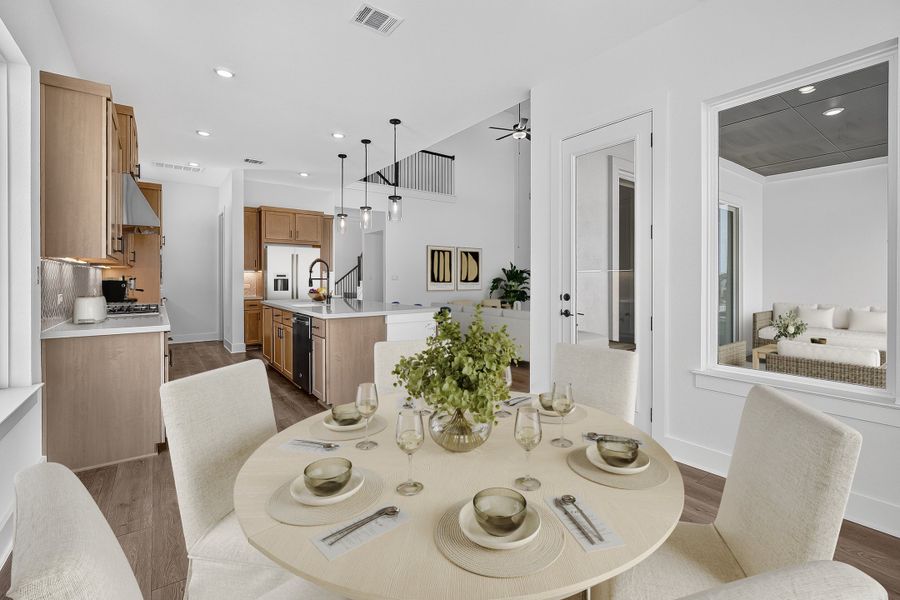 Furnished interior view inside a new home in Silverleaf, Cedar Creek (Image 10).