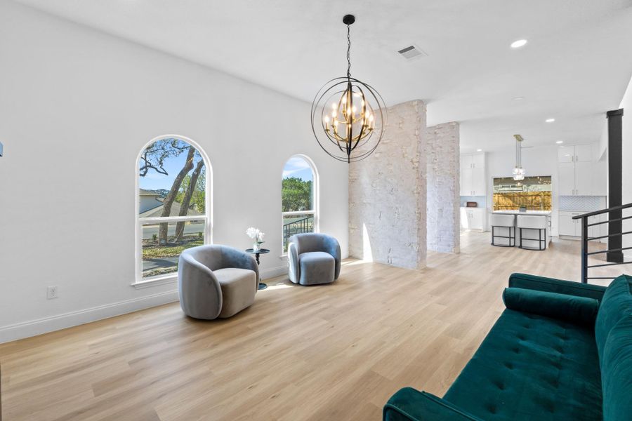 Furnished interior view inside a new home in , Point Venture (Image 23).