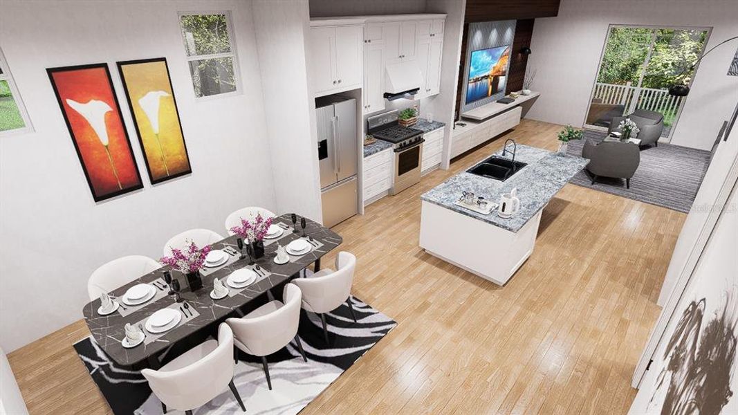 Furnished interior view inside a new home in , Haines City (Image 7).