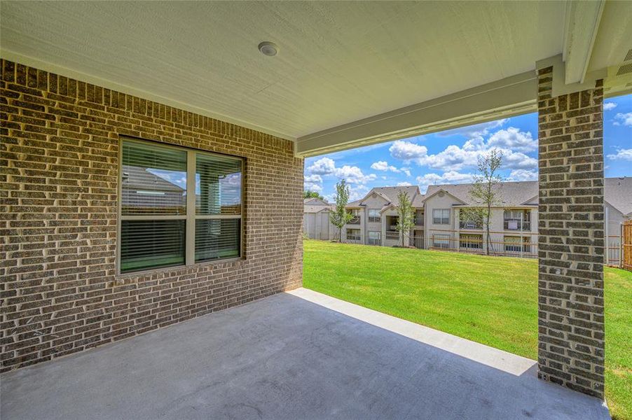 Large covered patio