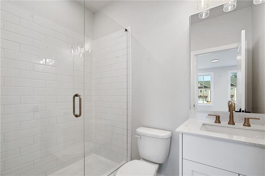 Furnished interior view inside a new home in Ward's Crossing Townhomes, Johns Creek (Image 10).