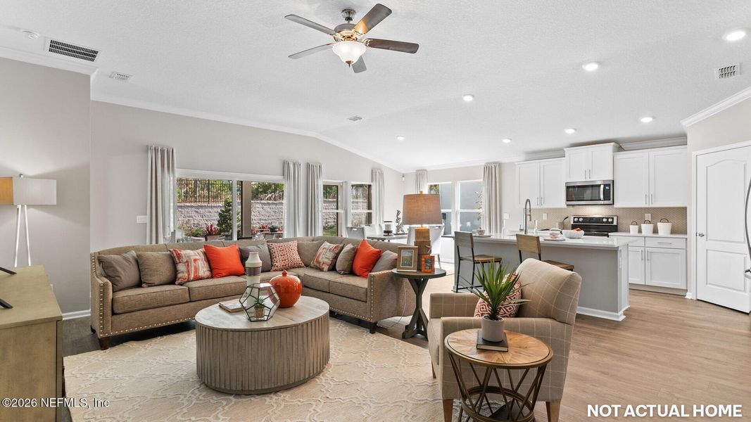 Furnished interior view inside a new home in Sawmill Branch, Palm Coast (Image 11).