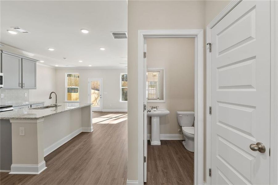 Furnished interior view inside a new home in Mulberry Summit, Flowery Branch (Image 9). Furnished interior view inside a new home in Mulberry Summit, Flowery Branch (Image 9).