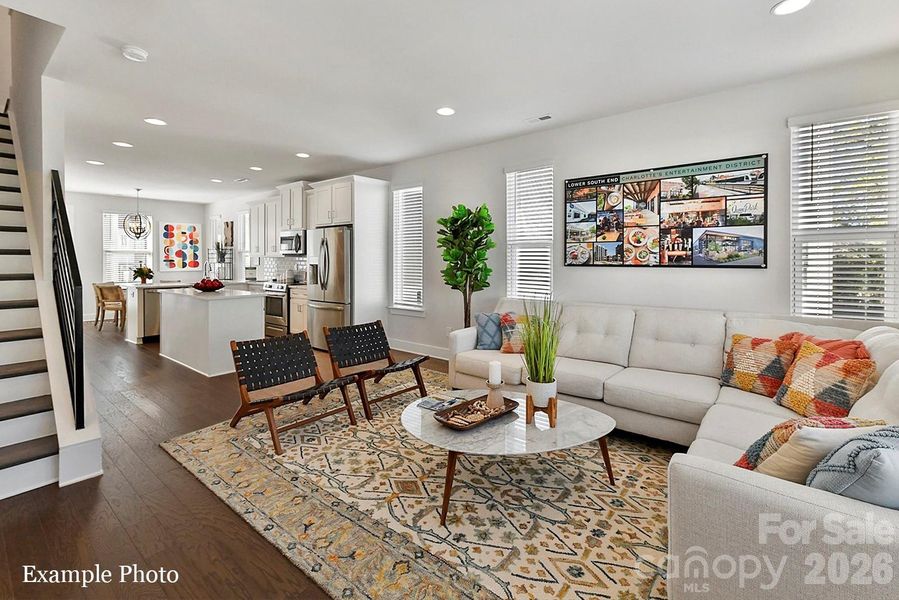 Furnished interior view inside a new home in LOSO Terraces, Charlotte (Image 5).