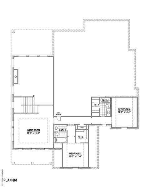 Plan 861 2nd Floor