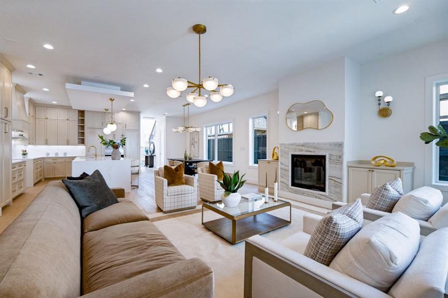 Furnished interior view inside a new home in , Dallas (Image 19).