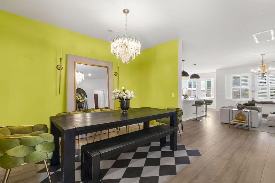 Furnished interior view inside a new home in Sweetgrass at Summers Corner, Summerville (Image 10).