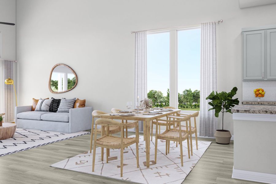 Representative furnished interior of a home built from the Longspur by Tri Pointe Homes in Clopton Farms, Montgomery (Image 7). Representative furnished interior of a home built from the Longspur by Tri Pointe Homes in Clopton Farms, Montgomery (Image 7).