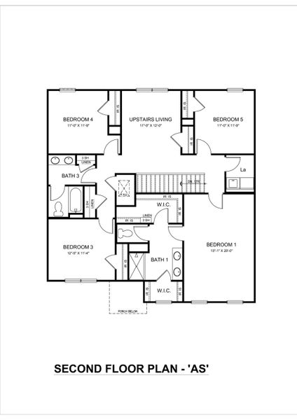 2D floor plan layout of this home in Tooley Harbor, Elizabeth City, NC (Image 2).