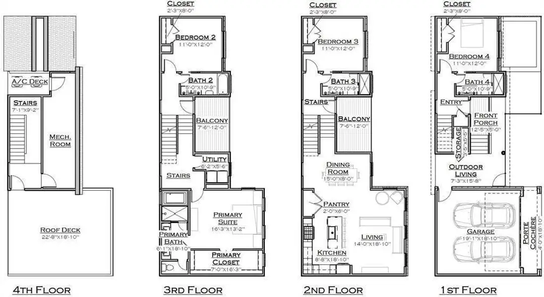2D floor plan layout of this home in , Houston, TX (Image 2).