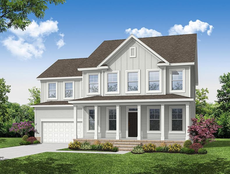 Representative exterior photo of a completed home built from the Colfax by Eastwood Homes in Hillcrest Grove, Wendell, NC (Image 10).