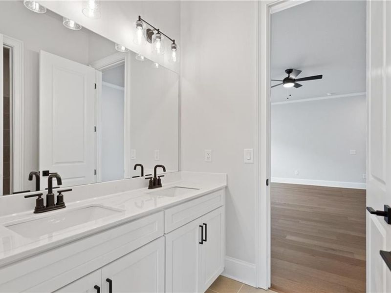 Furnished interior view inside a new home in The Village at Towne Lake, Woodstock (Image 11).