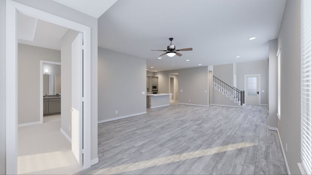 Representative unfurnished interior of a home built from the O'Conner by Tricoast Homes in Summer Place 35', Montgomery (Image 21). Representative unfurnished interior of a home built from the O'Conner by Tricoast Homes in Summer Place 35', Montgomery (Image 21).