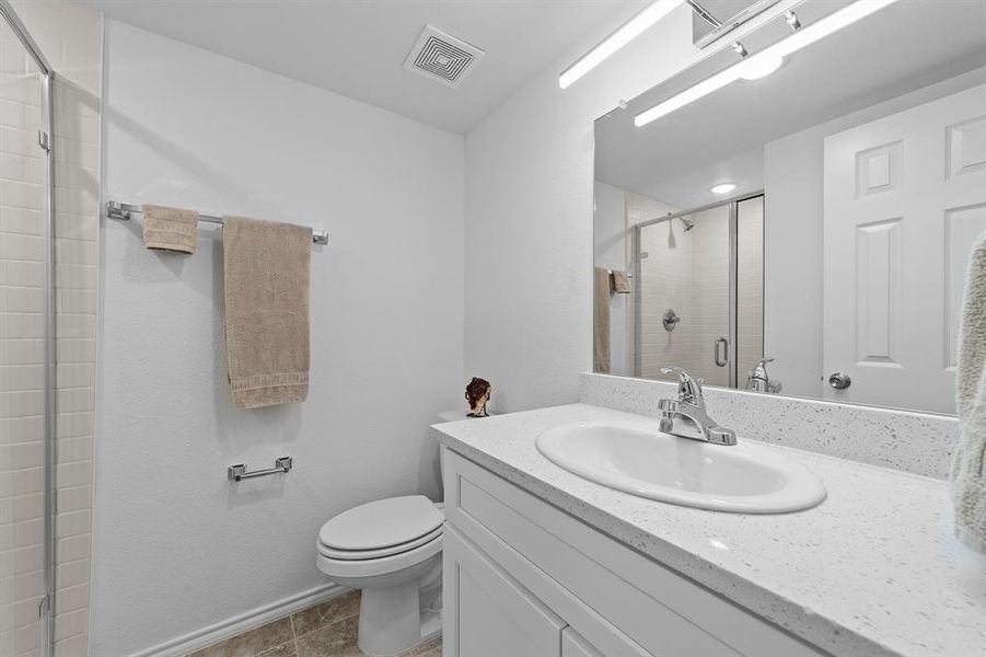 Bathroom with walk in shower