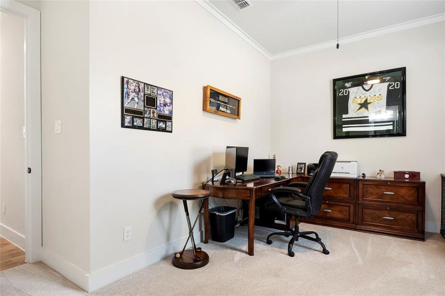 Bedroom 5 - 15 x 11 - with en suite bathroom and walk-in closet. Big windows overlook backyard.