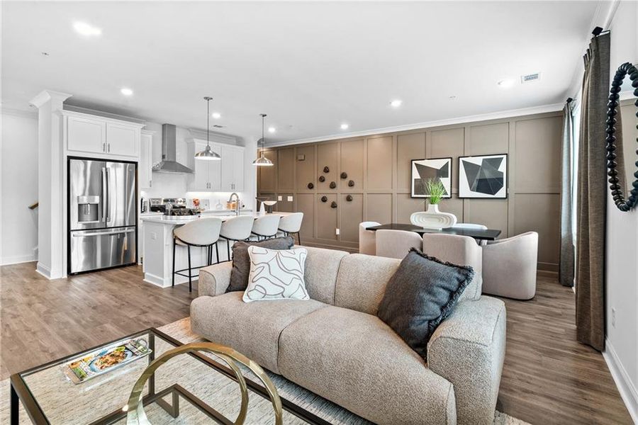 Furnished interior view inside a new home in Market Square at Sawnee Village, Cumming (Image 11).