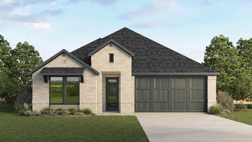 Representative exterior photo of a completed home built from the Aspen by D.R. Horton in Morning Ridge, Princeton, TX (Image 2). Representative exterior photo of a completed home built from the Aspen by D.R. Horton in Morning Ridge, Princeton, TX (Image 2).