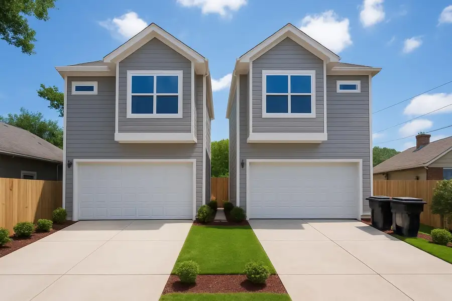 Front exterior of a new home in , Houston, TX, highlighting curb appeal (Image 1). Front exterior of a new home in , Houston, TX, highlighting curb appeal (Image 1).