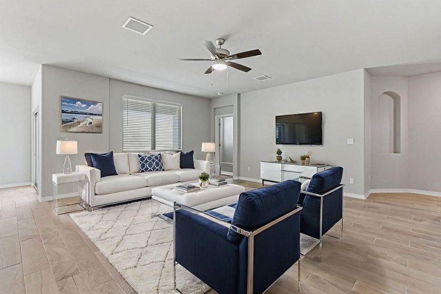 Furnished interior view inside a new home in Emerald Estates, Horizon City (Image 14). Furnished interior view inside a new home in Emerald Estates, Horizon City (Image 14).