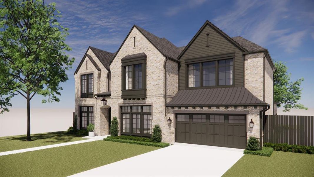 Front exterior of a new home in , Dallas, TX, highlighting curb appeal (Image 1). Front exterior of a new home in , Dallas, TX, highlighting curb appeal (Image 1).