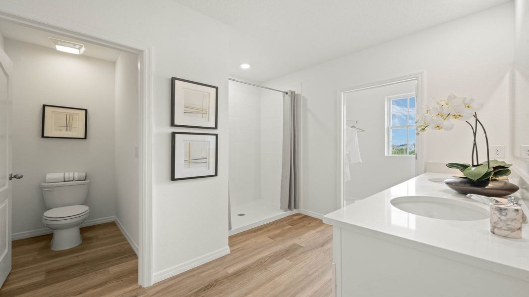 Furnished interior view inside a new home in Magnolia at the Bluffs Phase 3, Freeport (Image 16).