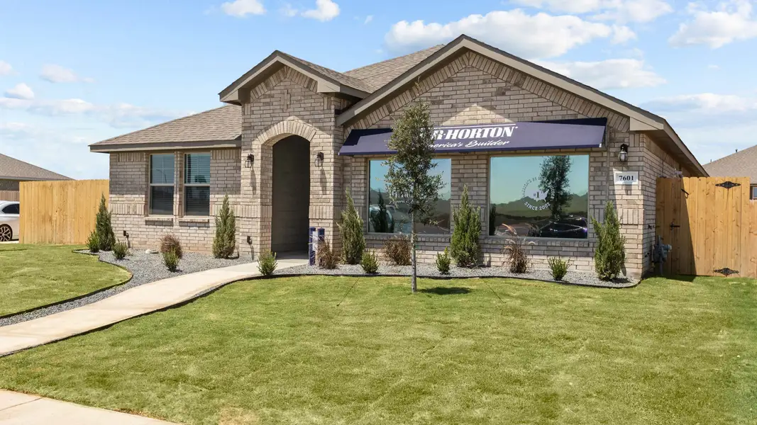 Representative exterior photo of a completed home built from the KINGSTON by D.R. Horton in Homestead at Parks Bell Ranch, Odessa, TX (Image 2).