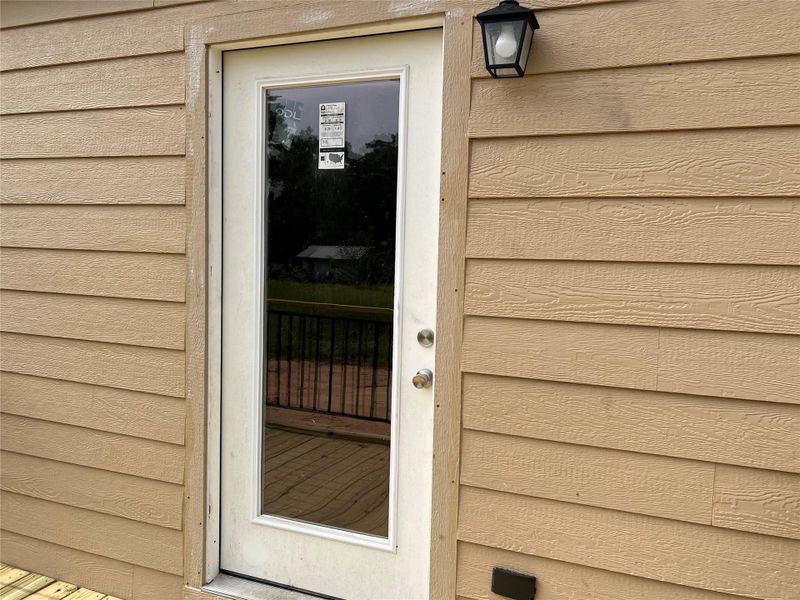 Entrance from the Back Deck Entrance from the Back Deck