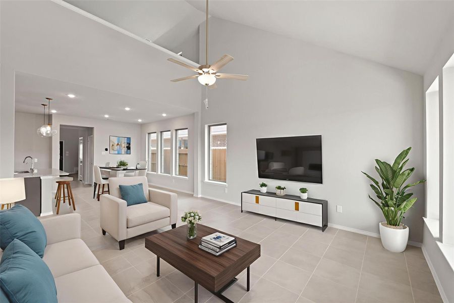 Furnished interior view inside a new home in The Trails, New Caney (Image 8).