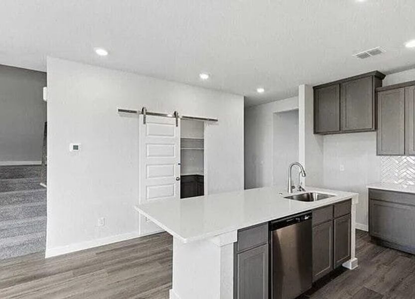 Furnished interior view inside a new home in August Fields, New Braunfels (Image 6). Furnished interior view inside a new home in August Fields, New Braunfels (Image 6).