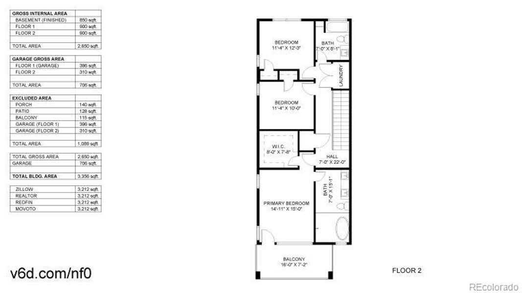2D floor plan layout of this home in , Denver, CO (Image 33).