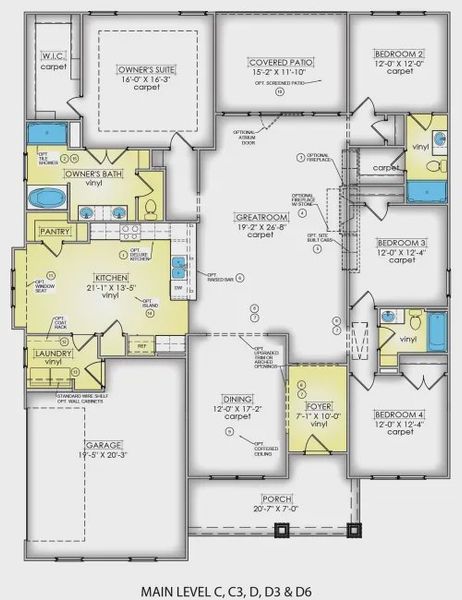 Main Level Side Load Garage Entry