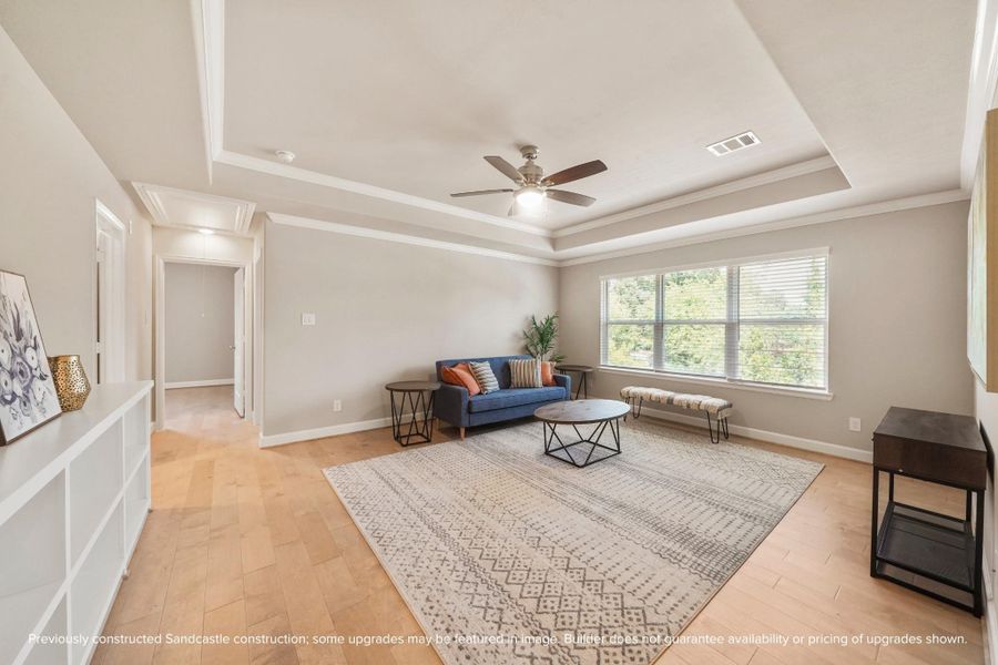 Upstairs flex space that works hard and plays harder — from movie nights to a home gym, the possibilities are endless.