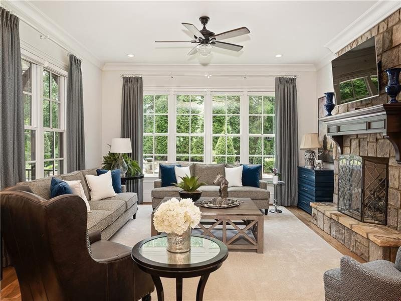 Furnished interior view inside a new home in Crossroads, Alpharetta (Image 30).