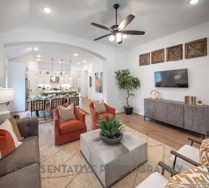 Furnished interior view inside a new home in Davis Ranch: 45ft. lots, San Antonio (Image 6).