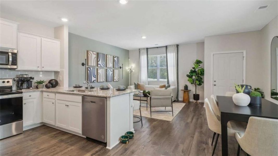Furnished interior view inside a new home in Wellington Park, Lithonia (Image 13).