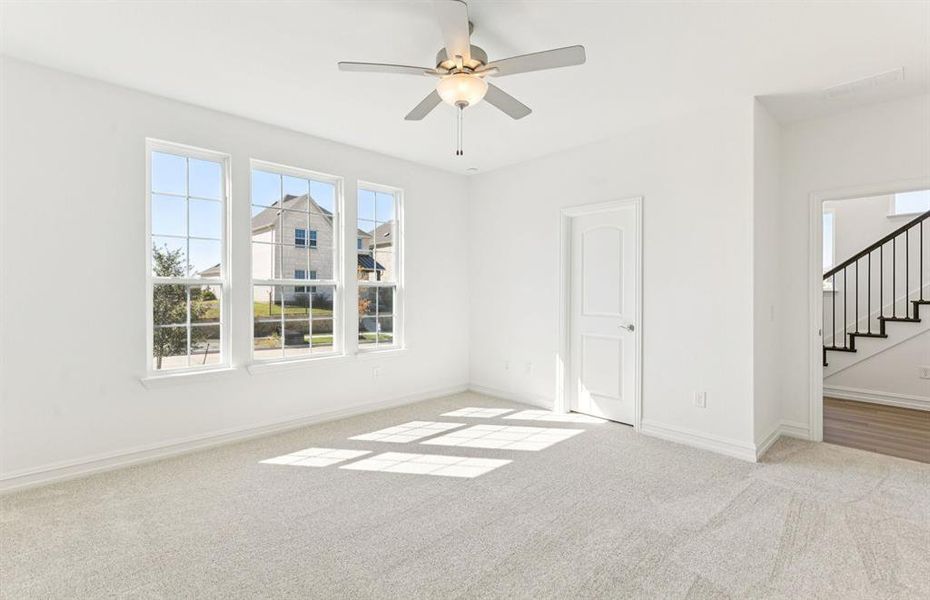 Spacious owner's suite highlighted by large windows Spacious owner's suite highlighted by large windows