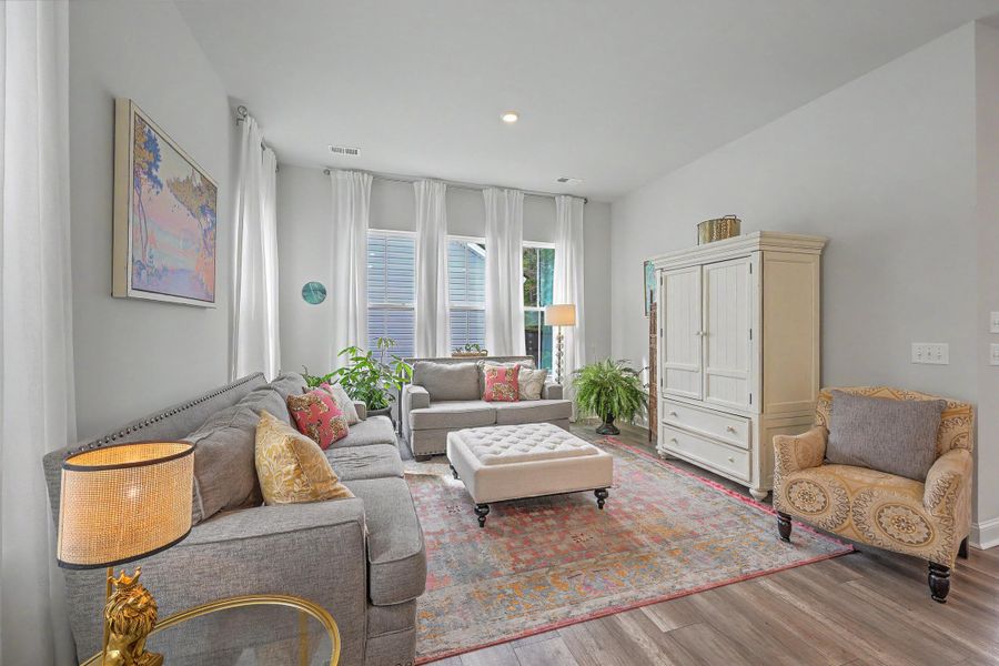 Furnished interior view inside a new home in Limehouse Village: Row Collection, Summerville (Image 22).