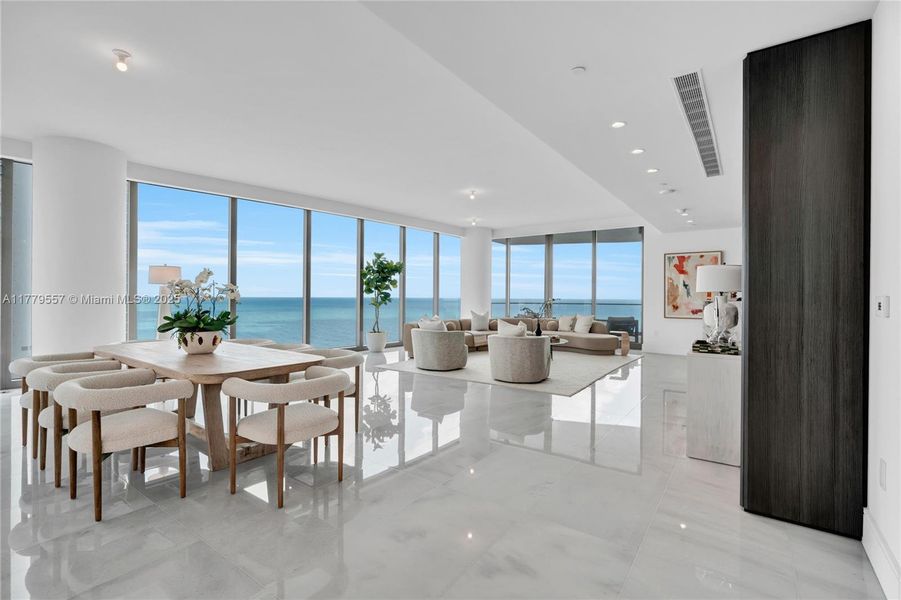 Furnished interior view inside a new home in The Estates at Acqualina, Sunny Isles Beach (Image 15). Furnished interior view inside a new home in The Estates at Acqualina, Sunny Isles Beach (Image 15).