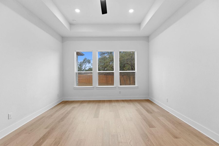 Primary Bedroom with tray ceiling