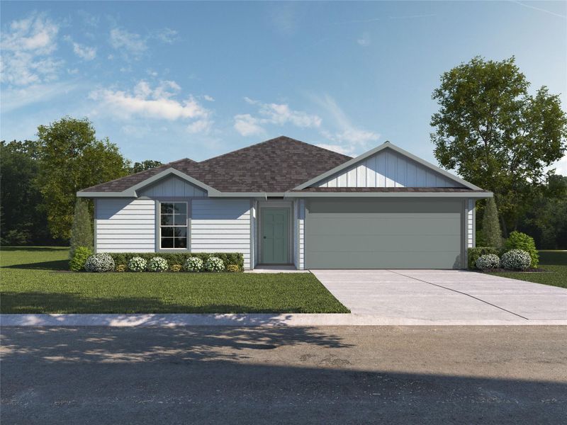 Front exterior of a new home in China Grove, China, TX, highlighting curb appeal (Image 2). Front exterior of a new home in China Grove, China, TX, highlighting curb appeal (Image 2).