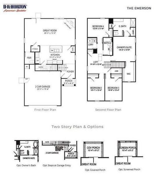 2D floor plan layout of this home in Founders Corner, Summerville, SC (Image 5).