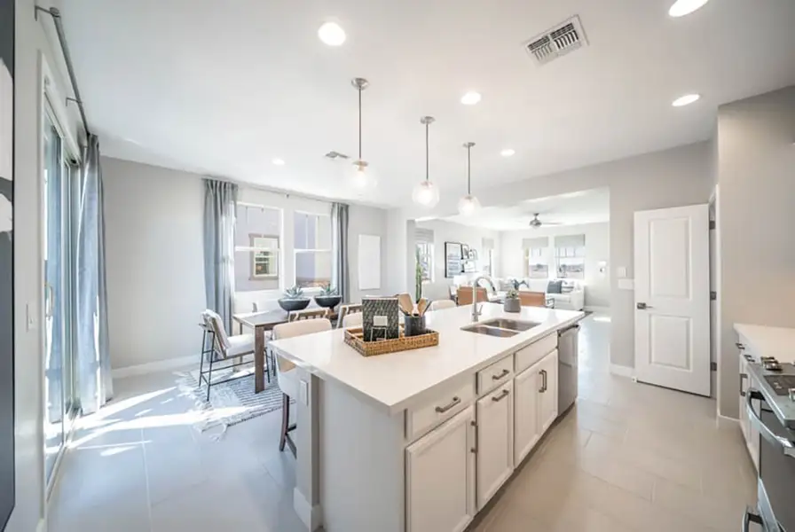 Representative furnished interior of a home built from the CC-RM1 by Taylor Morrison in Parkside Villas Collection, Avondale (Image 11).