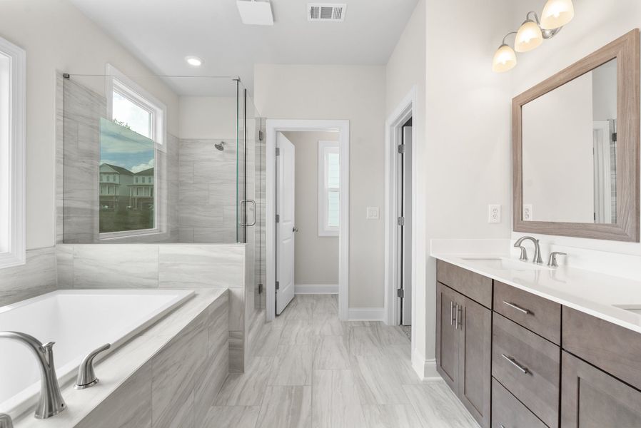 Representative furnished interior of a home built from the The Caplin by The Providence Group in Aberdeen, Hoschton (Image 10).