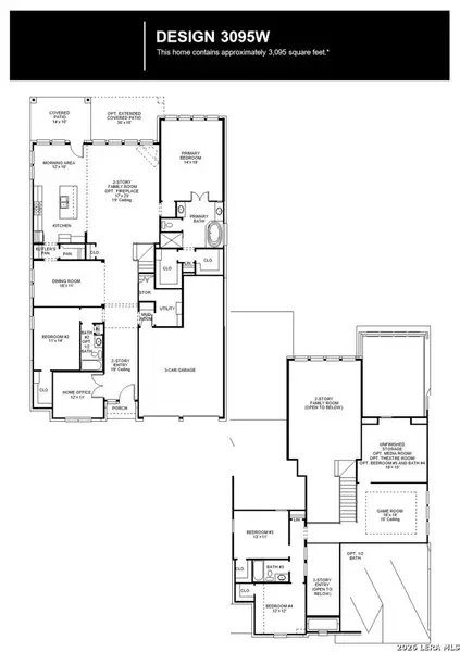 2D floor plan layout of this home in Cibolo Valley Heights, Cibolo, TX (Image 2).