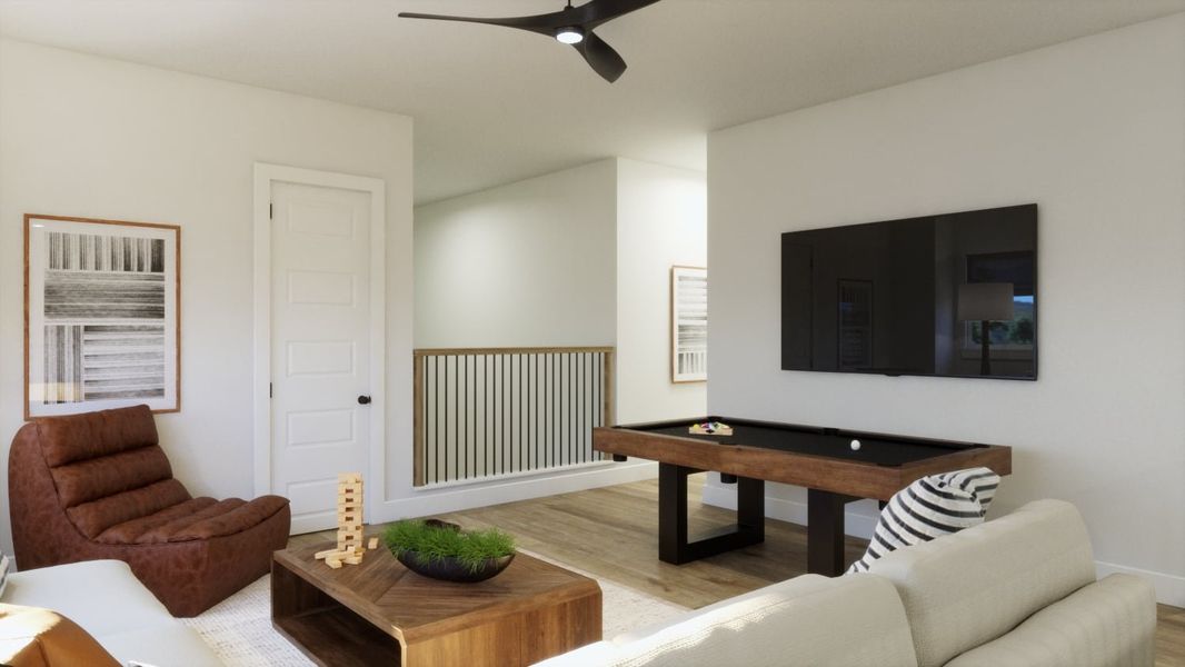 Furnished interior view inside a new home in Persimmon, Buda (Image 7).