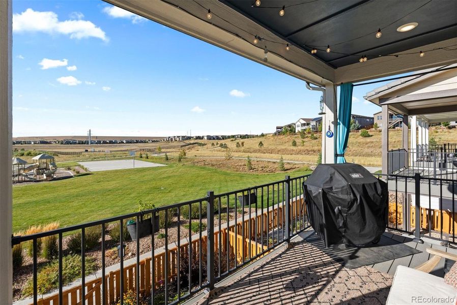 Southwest views of park and open space.