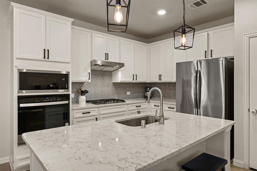 Furnished interior view inside a new home in , Justin (Image 30).