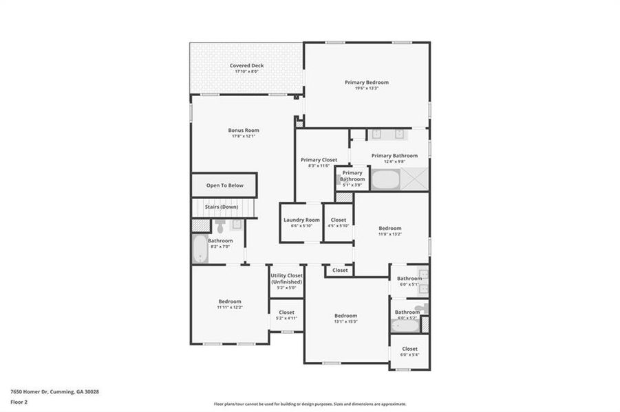 2D floor plan layout of this home in Tiberon Woods, Cumming, GA (Image 6). 2D floor plan layout of this home in Tiberon Woods, Cumming, GA (Image 6).